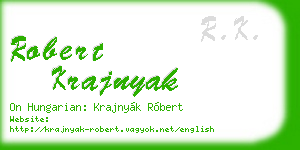robert krajnyak business card
