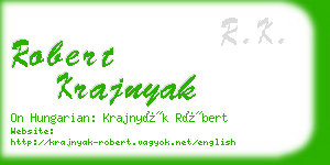 robert krajnyak business card